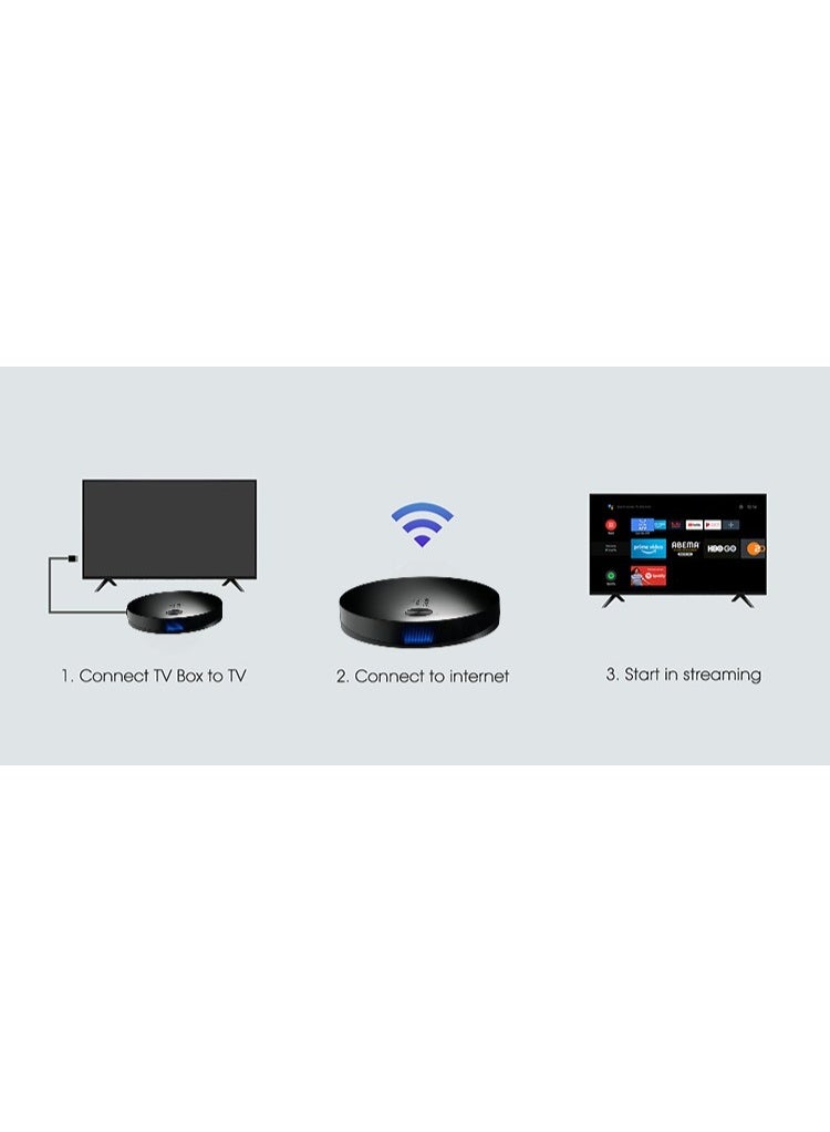 Jawwy tv VIP4302 Android TV Set-Top Box | 4K UHD Streaming | Wi-Fi & Ethernet | Voice Remote Support – Black - Image 5